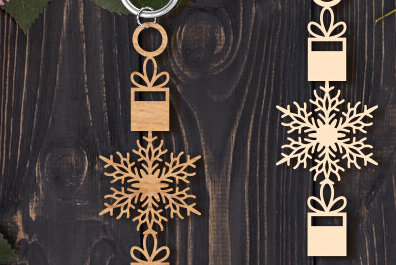 Intra απο ξύλο plywood 3mm-4mm πάχος Christmas Keychain Δίασταση 6x6 cm INTRAFABR-85618464