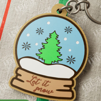 Intra απο ξύλο plywood 3mm-4mm πάχος Χριστουγεννιάτικο Μπρελόκ | Snow Globe | CNC Δίασταση 6x6 cm INTRAFABR-107020502 - Image 1