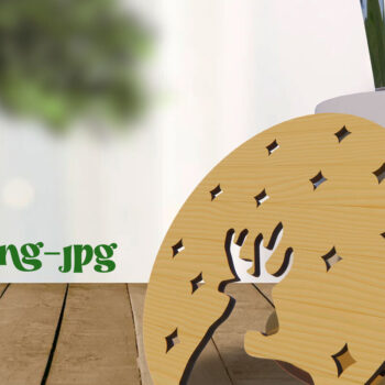 Intra απο ξύλο plywood 3mm-4mm πάχος Χριστουγεννιάτικη διακόσμηση κουζίνας Δίασταση 15x15 cm INTRAFABR-79049883 - Image 1
