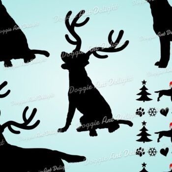 Intra απο ξύλο plywood 3mm-4mm πάχος Χριστουγεννιάτικο σκυλιών Λαμπραντόρ Δίασταση 15x15 cm INTRAFABR-85158222 - Image 1