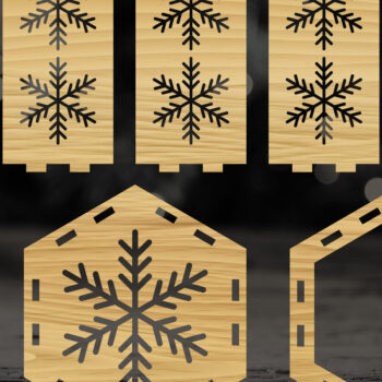 Intra απο ξύλο plywood 3mm-4mm πάχος Cut  Christmas Lantern Δίασταση 15x15 cm INTRAFABR-50285198 - Image 1
