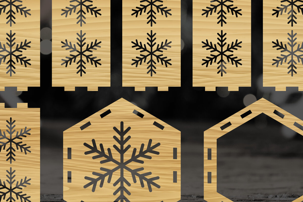 Intra απο ξύλο plywood 3mm-4mm πάχος Cut  Christmas Lantern Δίασταση 15x15 cm INTRAFABR-50285198