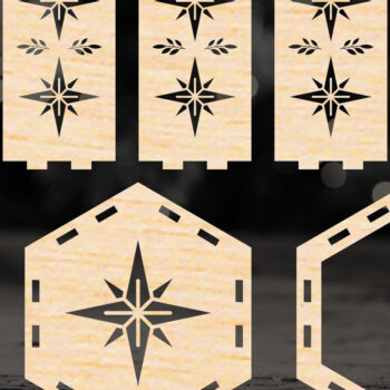 Intra απο ξύλο plywood 3mm-4mm πάχος Χριστουγεννιάτικο φαναράκι Δίασταση 15x15 cm INTRAFABR-52595101 - Image 5