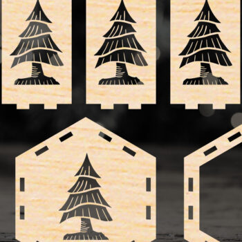 Intra απο ξύλο plywood 3mm-4mm πάχος Χριστουγεννιάτικο φαναράκι Δίασταση 15x15 cm INTRAFABR-52595101 - Image 9