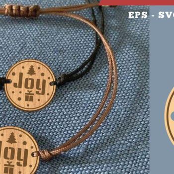 Intra απο ξύλο plywood 3mm-4mm πάχος Χριστουγεννιάτικο βραχιόλι κοπής με λέιζερ 1 Δίασταση 5x5 cm INTRAFABR-111697564 - Image 1