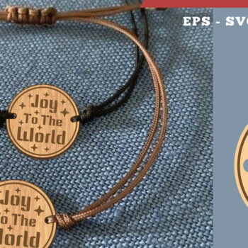 Intra απο ξύλο plywood 3mm-4mm πάχος Χριστουγεννιάτικο βραχιόλι κοπής με λέιζερ 10 Δίασταση 5x5 cm INTRAFABR-111697841 - Image 1