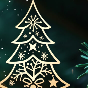 Intra απο ξύλο plywood 3mm-4mm πάχος Χριστουγεννιάτικο Δίασταση 4x4 cm INTRAFABR-102815837 - Image 1