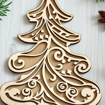 Intra απο ξύλο plywood 3mm-4mm πάχος Χριστουγεννιάτικο Δίασταση 4x4 cm INTRAFABR-102754275 - Image 1