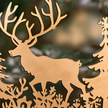 Intra απο ξύλο plywood 3mm-4mm πάχος Χριστουγεννιάτικο Δίασταση 4x4 cm INTRAFABR-102761134 - Image 1