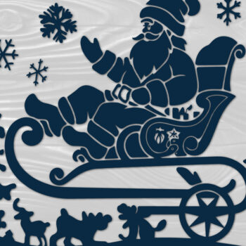 Intra απο ξύλο plywood 3mm-4mm πάχος Χριστουγεννιάτικο Δίασταση 4x4 cm INTRAFABR-102780641 - Image 1