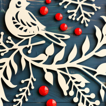 Intra απο ξύλο plywood 3mm-4mm πάχος Χριστουγεννιάτικο Δίασταση 4x4 cm INTRAFABR-102814946 - Image 1