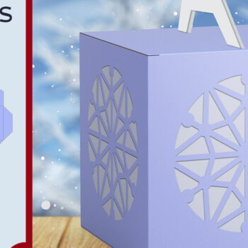 Intra απο ξύλο plywood 3mm-4mm πάχος Χριστουγεννιάτικο κουτί δώρου κομμένο με λέιζερ Snowflake Δίασταση 15x15 cm INTRAFABR-108845408 - Image 1