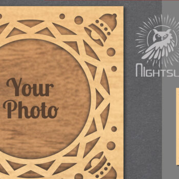 Intra απο ξύλο plywood 3mm-4mm πάχος Χριστουγεννιάτικη κορνίζα φωτογραφιών με λέιζερ 6 Δίασταση 20x30 cm INTRAFABR-112790779 - Image 1