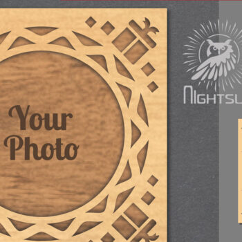 Intra απο ξύλο plywood 3mm-4mm πάχος Χριστουγεννιάτικη κορνίζα φωτογραφιών με λέιζερ 7 Δίασταση 20x30 cm INTRAFABR-112790804 - Image 1