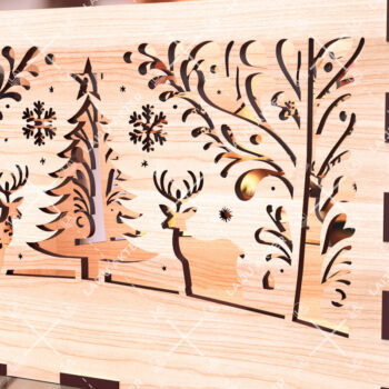 Intra απο ξύλο plywood 3mm-4mm πάχος Χριστουγεννιάτικο κουτί δώρου αποθήκευσης κοπής με λέιζερ 01 Δίασταση 5x5 cm INTRAFABR-107428334 - Image 2