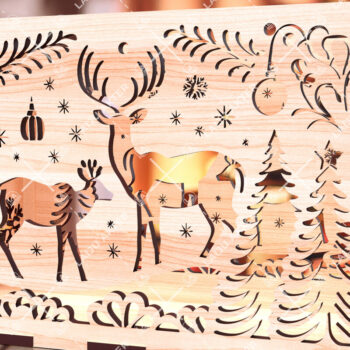 Intra απο ξύλο plywood 3mm-4mm πάχος Χριστουγεννιάτικο κουτί δώρου αποθήκευσης με 03 Δίασταση 5x5 cm INTRAFABR-107428361 - Image 1