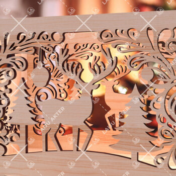 Intra απο ξύλο plywood 3mm-4mm πάχος Χριστουγεννιάτικο κουτί δώρου για αποθήκευση με λέιζερ 04 Δίασταση 5x5 cm INTRAFABR-107428370 - Image 1