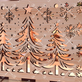 Intra απο ξύλο plywood 3mm-4mm πάχος Χριστουγεννιάτικο κουτί δώρου αποθήκευσης με 06 Δίασταση 5x5 cm INTRAFABR-107428402 - Image 1