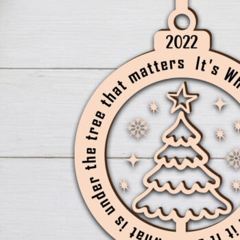 Intra απο ξύλο plywood 3mm-4mm πάχος Χριστουγεννιάτικο λέιζερ Δίασταση 15x15 cm INTRAFABR-48988764 - Image 1