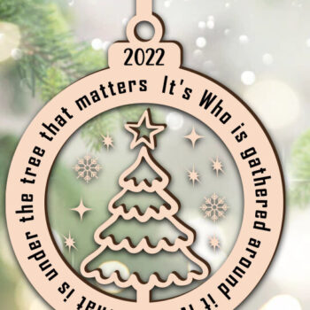 Intra απο ξύλο plywood 3mm-4mm πάχος Χριστουγεννιάτικο λέιζερ Δίασταση 15x15 cm INTRAFABR-48988764 - Image 2