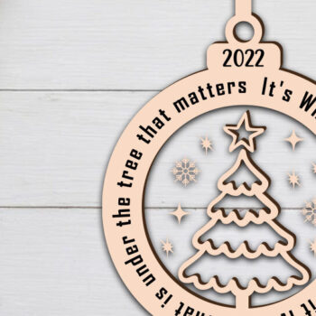 Intra απο ξύλο plywood 3mm-4mm πάχος Χριστουγεννιάτικο λέιζερ Δίασταση 15x15 cm INTRAFABR-48988764 - Image 3