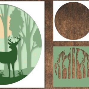 Intra απο ξύλο plywood 3mm-4mm πάχος Χριστουγεννιάτικη κάρτα κοπής με στρώσεις Δίασταση 750x500 cm INTRAFABR-77377356