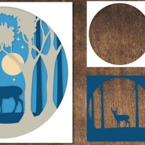 Intra απο ξύλο plywood 3mm-4mm πάχος Χριστουγεννιάτικη κάρτα κοπής με στρώσεις Δίασταση 750x500 cm INTRAFABR-77377693
