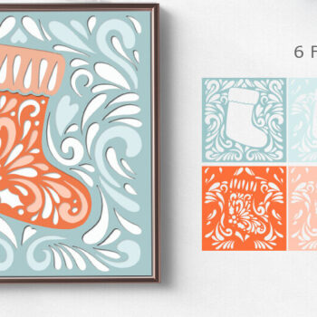 Intra απο ξύλο plywood 3mm-4mm πάχος Christmas Layered Paper Cut / Christmas Δίασταση 15x15 cm INTRAFABR-85929408 - Image 1