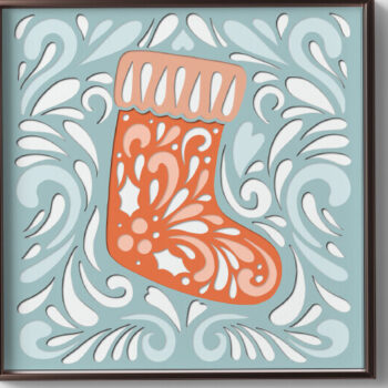 Intra απο ξύλο plywood 3mm-4mm πάχος Christmas Layered Paper Cut / Christmas Δίασταση 15x15 cm INTRAFABR-85929408 - Image 2