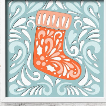 Intra απο ξύλο plywood 3mm-4mm πάχος Christmas Layered Paper Cut / Christmas Δίασταση 15x15 cm INTRAFABR-85929408 - Image 3