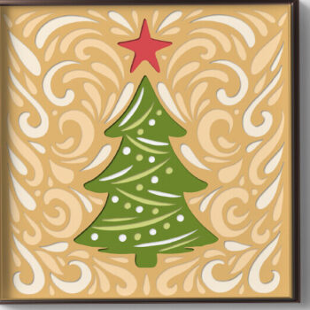 Intra απο ξύλο plywood 3mm-4mm πάχος Christmas Layered Paper Cut / Christmas Δίασταση 15x15 cm INTRAFABR-85929471 - Image 1
