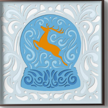 Intra απο ξύλο plywood 3mm-4mm πάχος Christmas Layered Paper Cut / Christmas Δίασταση 15x15 cm INTRAFABR-85929599 - Image 2