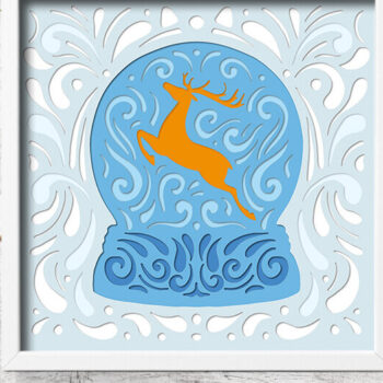 Intra απο ξύλο plywood 3mm-4mm πάχος Christmas Layered Paper Cut / Christmas Δίασταση 15x15 cm INTRAFABR-85929599 - Image 3