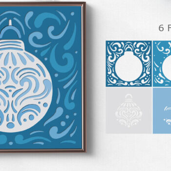 Intra απο ξύλο plywood 3mm-4mm πάχος Christmas Layered Paper Cut / Christmas Δίασταση 15x15 cm INTRAFABR-85929277 - Image 1