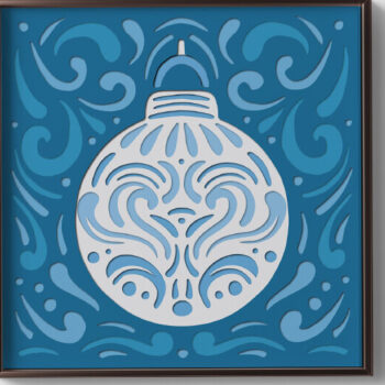 Intra απο ξύλο plywood 3mm-4mm πάχος Christmas Layered Paper Cut / Christmas Δίασταση 15x15 cm INTRAFABR-85929277 - Image 2