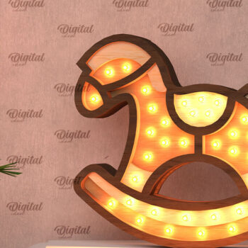 Intra απο ξύλο plywood 3mm-4mm πάχος Χριστουγεννιάτικο Led Nightlight  Δίασταση 15x15 cm INTRAFABR-107884014 - Image 11