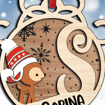 Intra απο ξύλο plywood 3mm-4mm πάχος Χριστουγεννιάτικο γράμμα S εορταστικές στολίδι Δίασταση 8x8 cm INTRAFABR-109824703 - Image 3