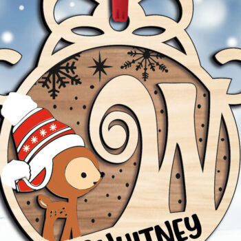 Intra απο ξύλο plywood 3mm-4mm πάχος Χριστουγεννιάτικο γράμμα W εορταστικές στολίδι Δίασταση 8x8 cm INTRAFABR-109835964 - Image 1