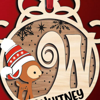 Intra απο ξύλο plywood 3mm-4mm πάχος Χριστουγεννιάτικο γράμμα W εορταστικές στολίδι Δίασταση 8x8 cm INTRAFABR-109835964 - Image 2