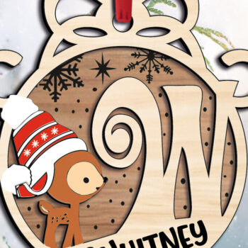 Intra απο ξύλο plywood 3mm-4mm πάχος Χριστουγεννιάτικο γράμμα W εορταστικές στολίδι Δίασταση 8x8 cm INTRAFABR-109835964 - Image 3