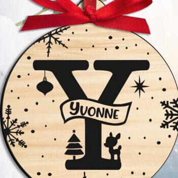 Intra απο ξύλο plywood 3mm-4mm πάχος Χριστουγεννιάτικο γράμμα Y Μονόγραμμα Holiday Δίασταση 8x8 cm INTRAFABR-109626846 - Image 1