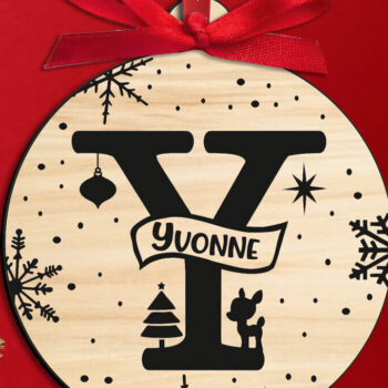 Intra απο ξύλο plywood 3mm-4mm πάχος Χριστουγεννιάτικο γράμμα Y Μονόγραμμα Holiday Δίασταση 8x8 cm INTRAFABR-109626846 - Image 2
