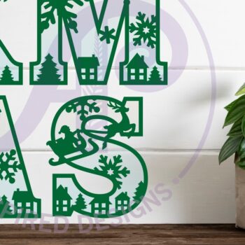 Intra απο ξύλο plywood 3mm-4mm πάχος Χριστουγεννιάτικα γράμματα αλφάβητο. 58 Δίασταση 5x5 cm INTRAFABR-79815048 - Image 3