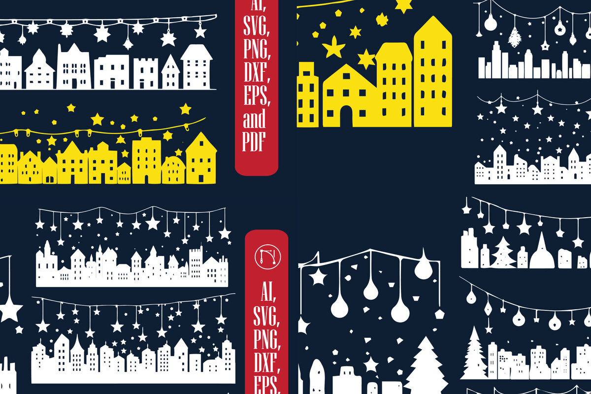 Intra απο ξύλο plywood 3mm-4mm πάχος Christmas Lighting Village Δίασταση 4x4 cm INTRAFABR-82836307