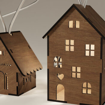Intra απο ξύλο plywood 3mm-4mm πάχος Χριστουγεννιάτικα Φωτάκια Διακόσμηση Σπιτιών Δίασταση 15x15 cm INTRAFABR-104664372 - Image 8