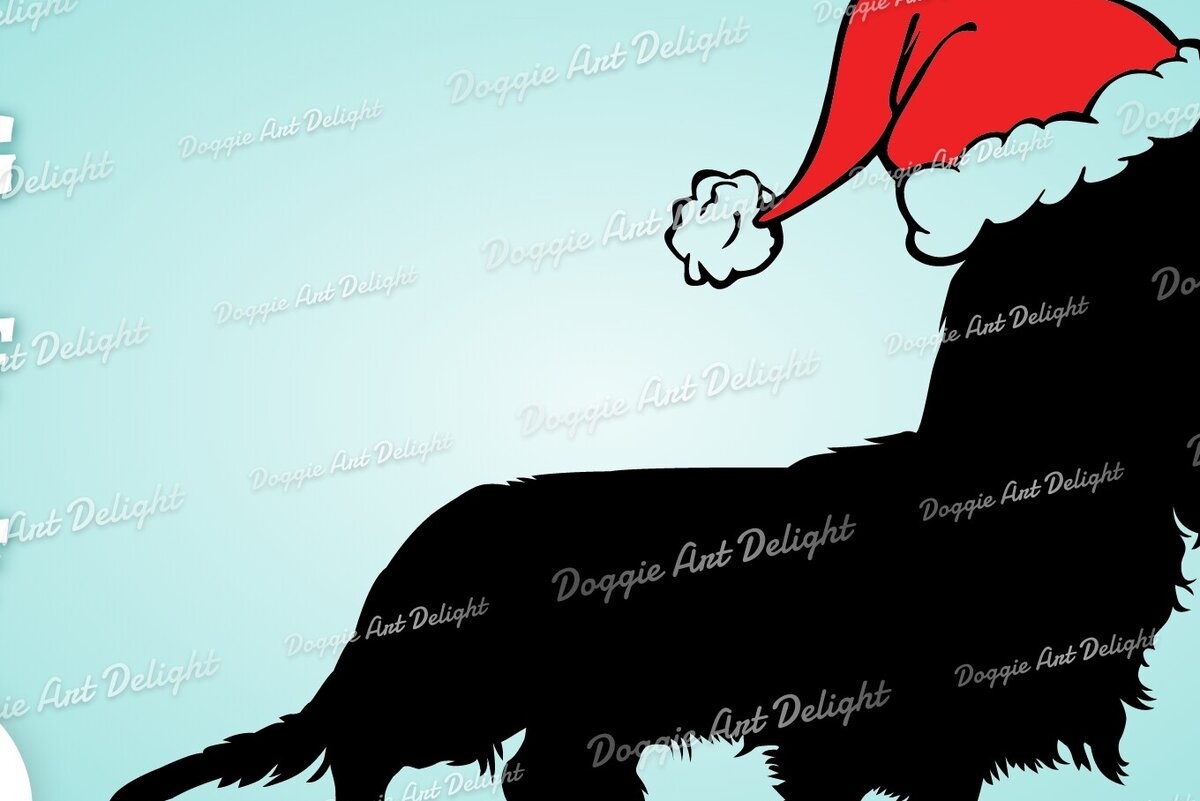 Intra απο ξύλο plywood 3mm-4mm πάχος Christmas Long Hair Dachshund Δίασταση 15x15 cm INTRAFABR-83143555