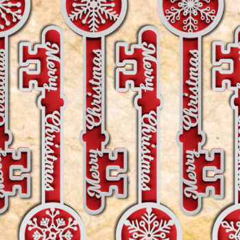 Intra απο ξύλο plywood 3mm-4mm πάχος Christmas Magic Key 3d Δίασταση 1200x1200 cm INTRAFABR-71160713 - Image 1