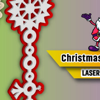 Intra απο ξύλο plywood 3mm-4mm πάχος Christmas Magic Key Lase Cut Δίασταση 15x15 cm INTRAFABR-106393634 - Image 1