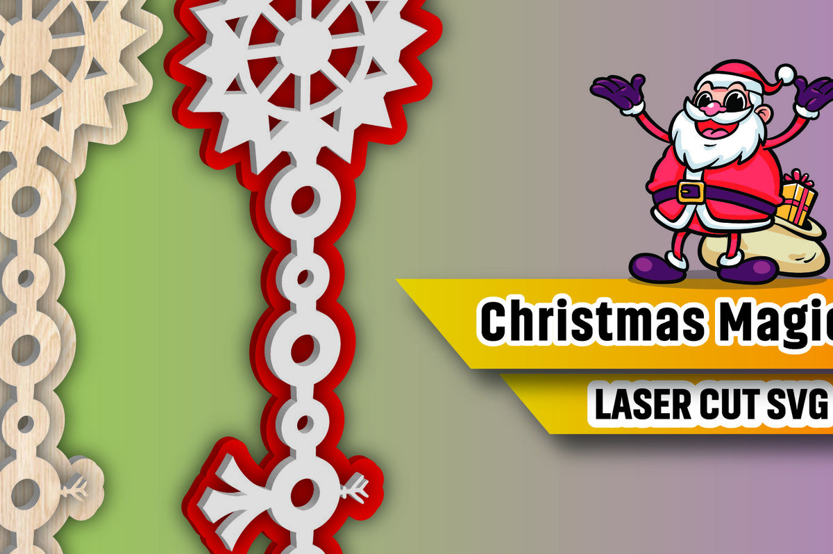 Intra απο ξύλο plywood 3mm-4mm πάχος Christmas Magic Key Lase Cut Δίασταση 15x15 cm INTRAFABR-106393634