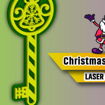 Intra απο ξύλο plywood 3mm-4mm πάχος Christmas Magic Key Lase Cut Δίασταση 15x15 cm INTRAFABR-106393687 - Image 1